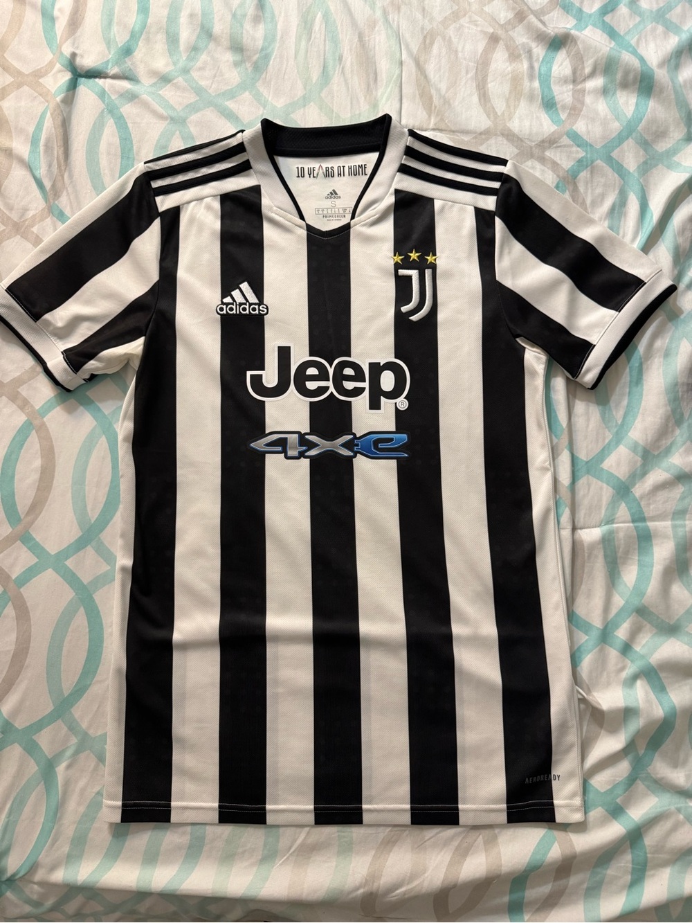 adidas Black and White Juventus Striped Soccer Jersey